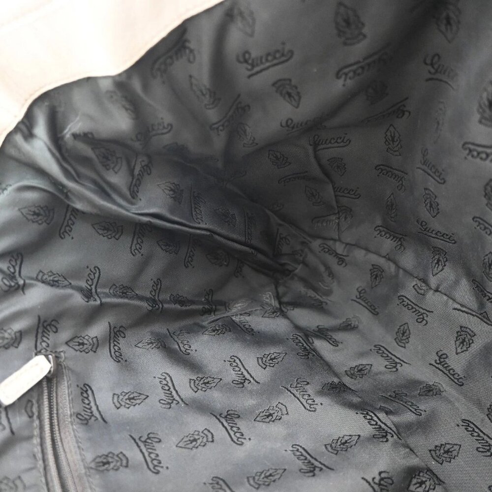 GUCCI GG Pattern Shoulder Tote Bag Canvas Leather Brown White GHW Italy 31EG320 - Picture 10 of 15